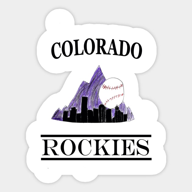 Colorado Rockies Denver Skyline Logo Design Sticker by Kids’ Drawings 